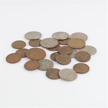 Foreign And US Currency, 18+ (Including 1 Silver)