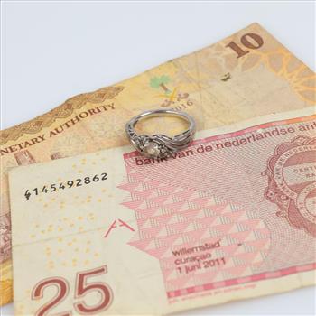 Foreign Bills And Sterling Silver Ring