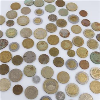 Foreign Coins; 75+ Pieces