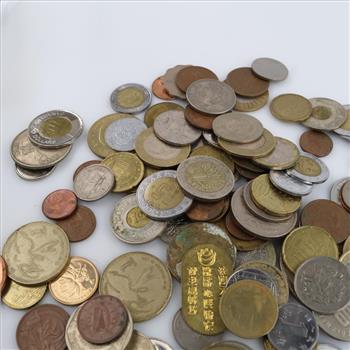 Foreign Coins And Tokens; 1+ Lbs.