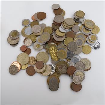 Foreign Coins And Tokens; 1+ Lbs.