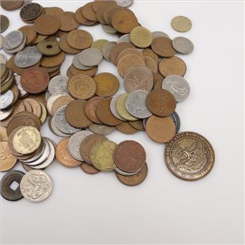 Foreign Coins And Tokens, 1+lbs
