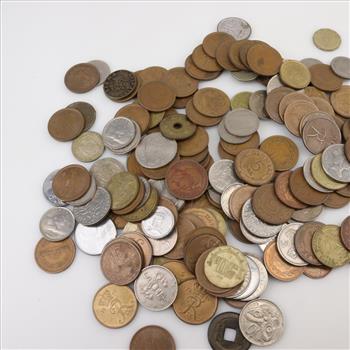 Foreign Coins And Tokens, 1+lbs