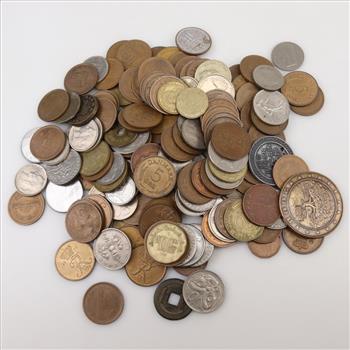 Foreign Coins And Tokens, 1+lbs