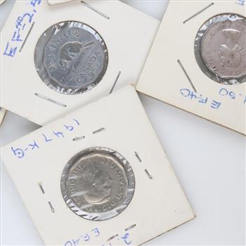 Foreign Coins And Tokens; 9 Pieces