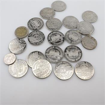 Foreign Coins & Tokens, 20+ Pieces