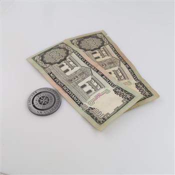 Foreign Currency And Token, 3 Pieces