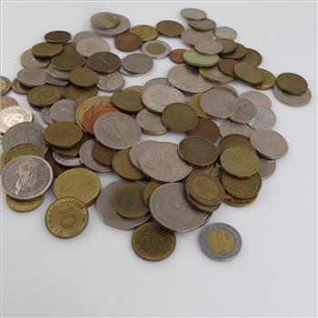 Foreign Currency And Tokens, 1+lb.