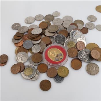 Foreign Currency And Tokens, 1+lbs