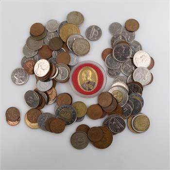 Foreign Currency And Tokens, 1+lbs