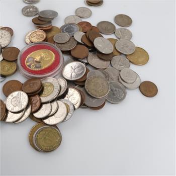 Foreign Currency And Tokens, 1+lbs