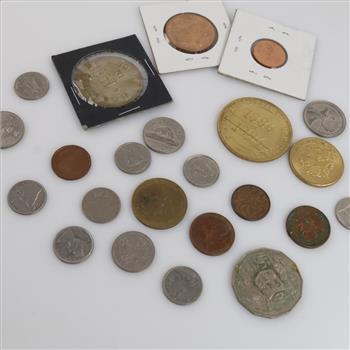 Foreign Currency And Tokens, 20+ Pieces