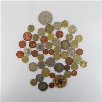 Foreign Currency And Tokens, 45+ Pieces