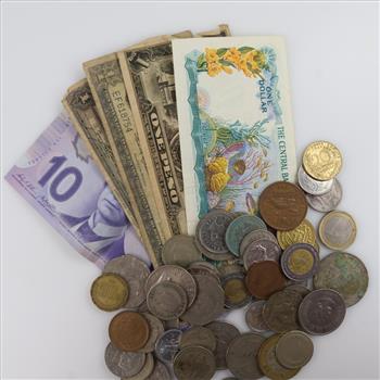 Foreign Currency And Tokens; 50+ Pieces