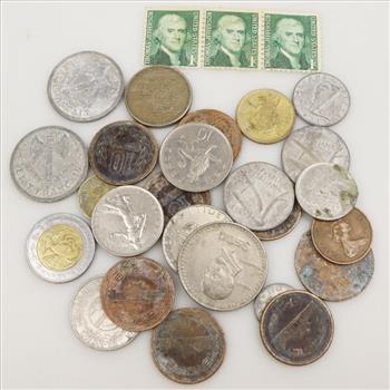 Foreign Currency Stamps, 24+ Pieces