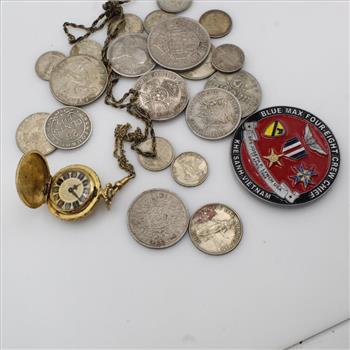 Foreign Currency Token And Watch, 20+ Pieces