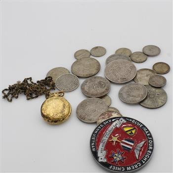 Foreign Currency Token And Watch, 20+ Pieces