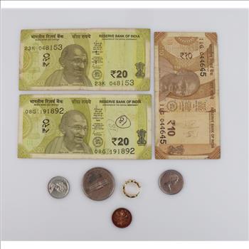 Foreign Currency With Fashion Earring, 5+ Pieces