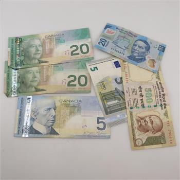 Foreign Paper Bills; 6 Pieces