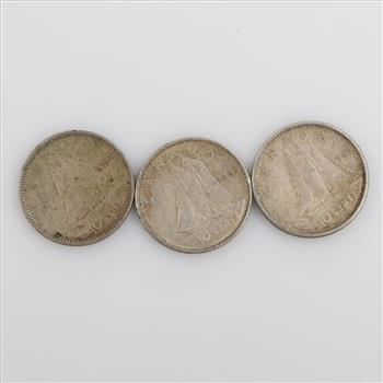 Foreign Silver Currency, 3 Pieces