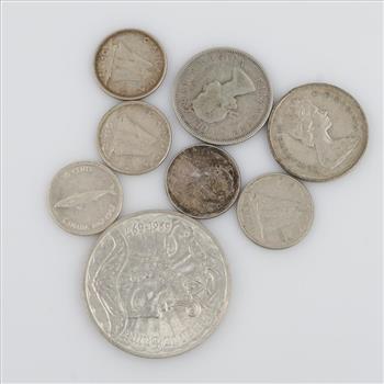 Foreign Silver Currency, 8 Pieces