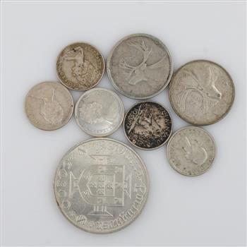 Foreign Silver Currency, 8 Pieces