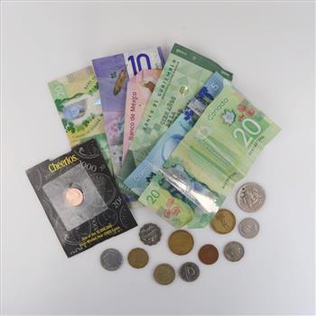 Foreign & US Currency, 10+ Pieces