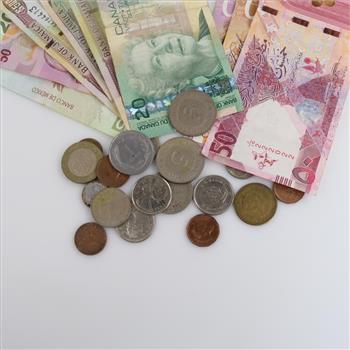 Foreign, US Currency And Tokens, 20+ Pieces