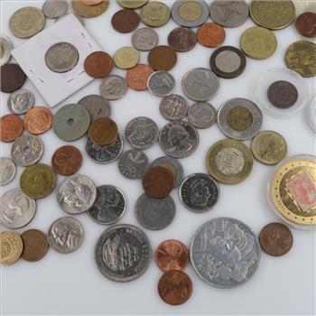 Foreign - US Currency And Tokens, 80+ Pieces