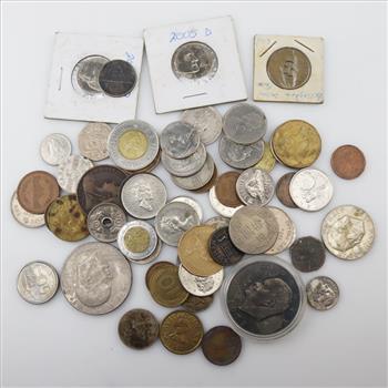 Foreign/US Coins & Tokens, 50+