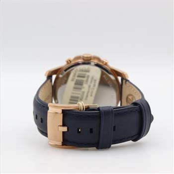 Fossil Grant Chronograph Navy Leather Watch