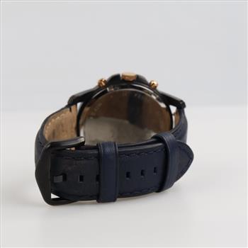 Fossil Grant Chronograph Navy Leather Watch