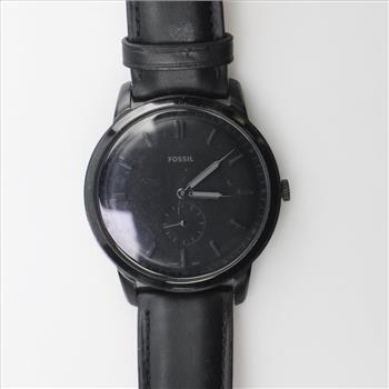 Fossil Minimalist Black Dial Watch