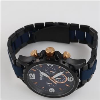 Fossil Nate Chronograph Black & Blue Watch