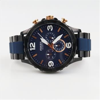 Fossil Nate Chronograph Black & Blue Watch