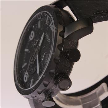 Fossil Nate Chronograph Black Leather Men's Watch