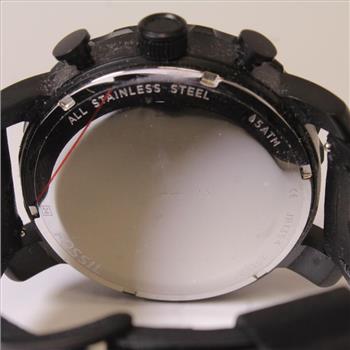 Fossil Nate Chronograph Black Leather Men's Watch