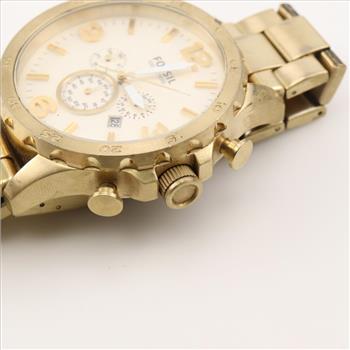 Fossil Nate Chronograph Gold Tone Watch