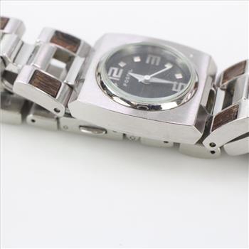 Fossil Square Wooden Watch