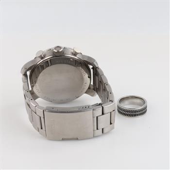 Fossil Watch With Fashion Ring, 2 Pieces