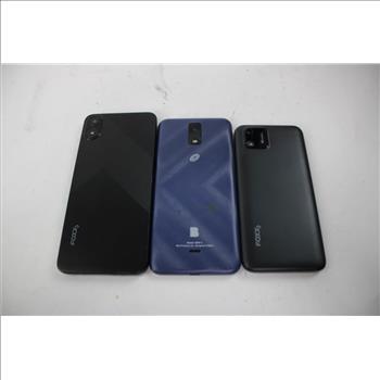 Foxx, BLU, Cell Phone Lot, 3 Pieces, Sold For Parts