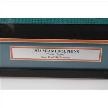 Framed 1972 Miami Dolphins Team Signed Jersey