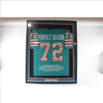 Framed 1972 Miami Dolphins Team Signed Jersey