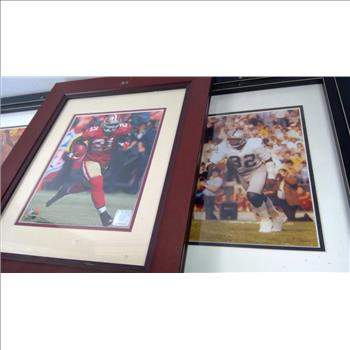 Framed 8x10 Lot, Lebron James, Jack Tatum, Ben Roethlisberger, Frank Gore
