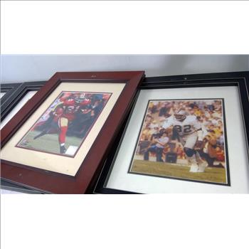 Framed 8x10 Lot, Lebron James, Jack Tatum, Ben Roethlisberger, Frank Gore