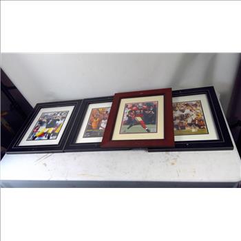 Framed 8x10 Lot, Lebron James, Jack Tatum, Ben Roethlisberger, Frank Gore
