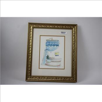 Framed Bathtub Print By Peggy Abrams