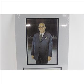 Framed Picture Of Arthur Wirtz With Check He Signed Made Out To Emile Diot