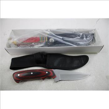 Frost Cutlery Fallow Deer Hunter Knife, Texas Bowie Knife, 2 Pieces