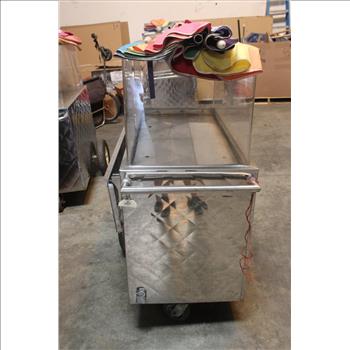 Fruit Vending Push Cart With Umbrella